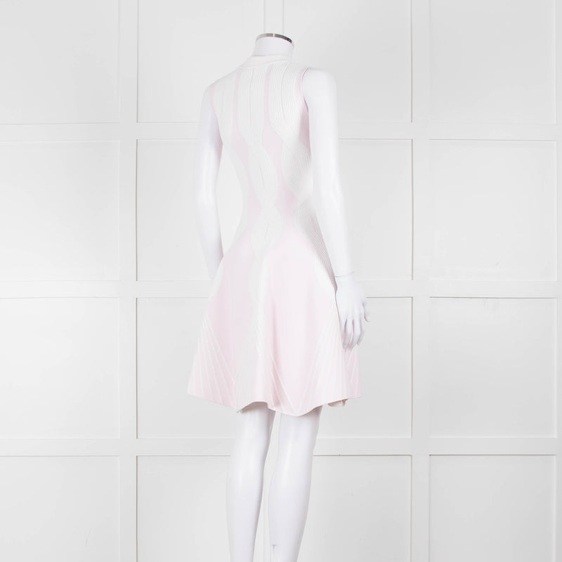 Antonino Valenti Pale Pink Knitted Fit and Flare Dress