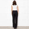Vince Black Elastic Waist Wide Leg Trousers