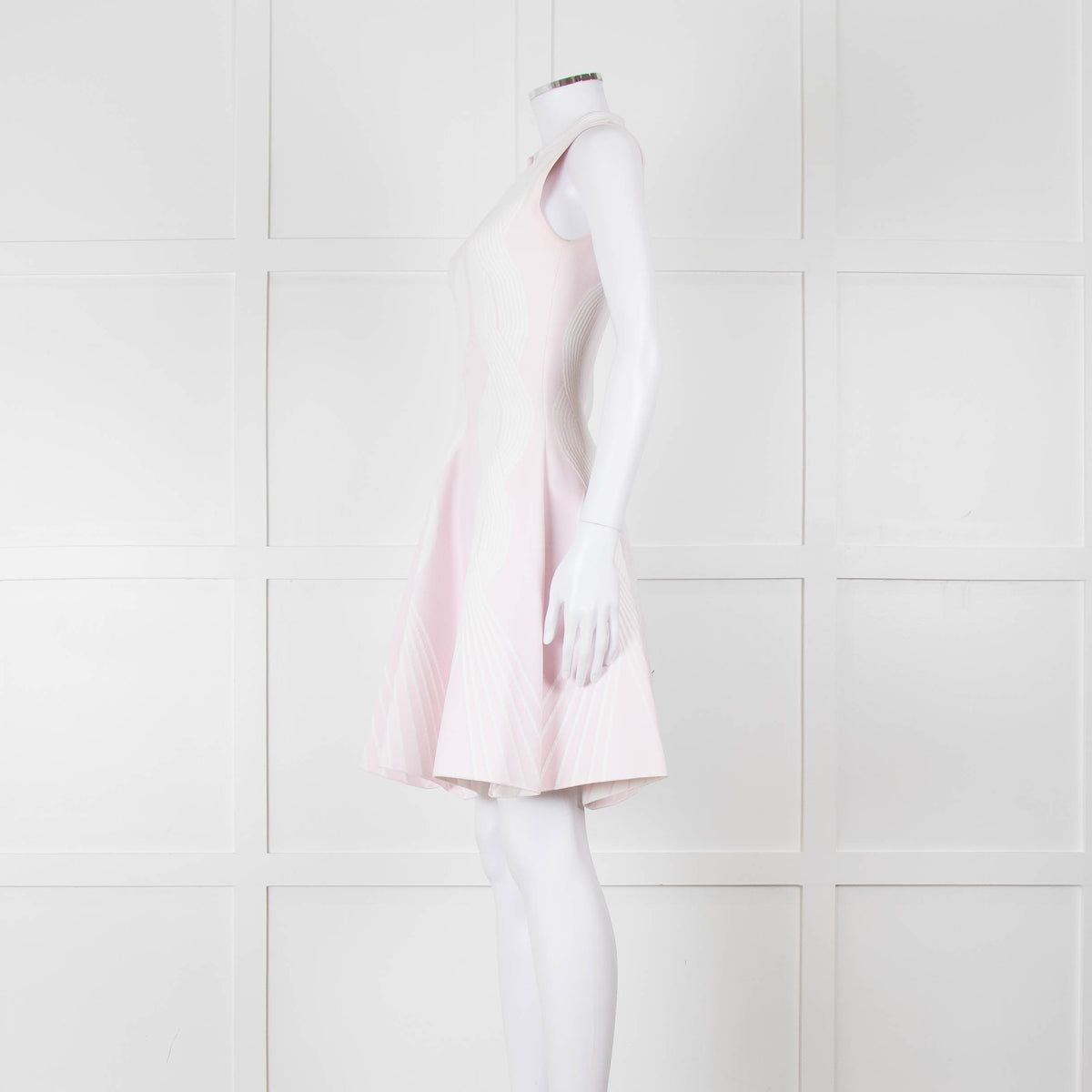 Antonino Valenti Pale Pink Knitted Fit and Flare Dress