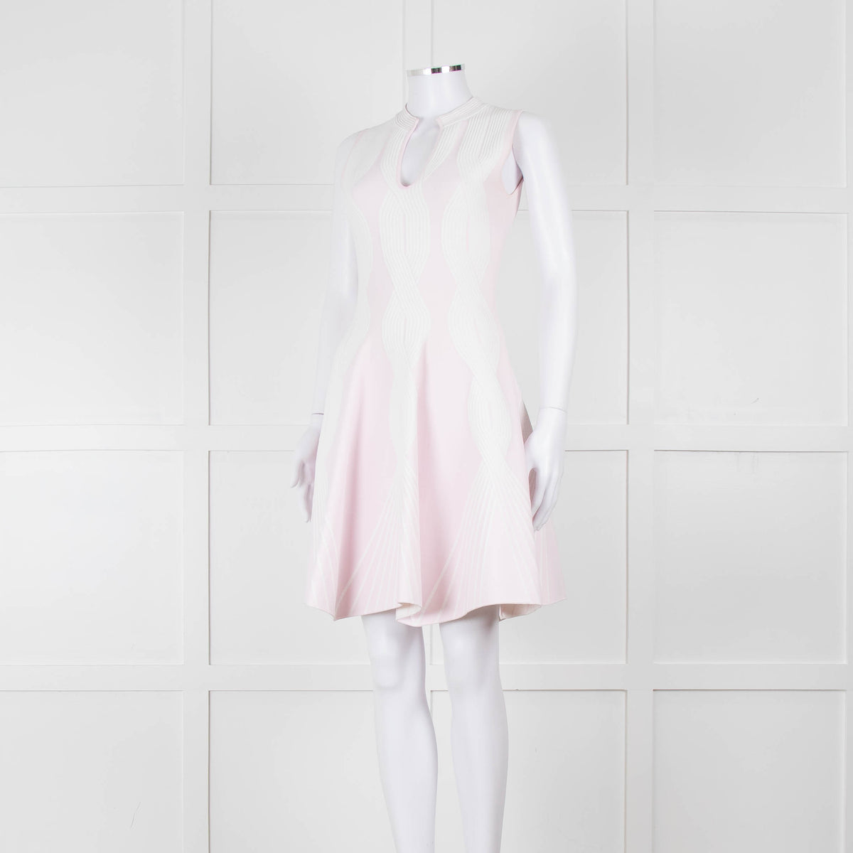 Antonino Valenti Pale Pink Knitted Fit and Flare Dress