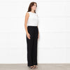Vince Black Elastic Waist Wide Leg Trousers