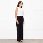 Vince Black Elastic Waist Wide Leg Trousers
