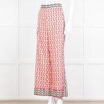 Sandro x Louis Barthelemy Pink Red Wavy Stripe Pattern Trousers