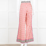 Sandro x Louis Barthelemy Pink Red Wavy Stripe Pattern Trousers