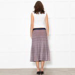 Baum und Pferdgarten Cream Brown Lurex Pleated Knitted Skirt