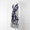 Altuzarra Olive Green Navy Pleated Sleeveless Dress
