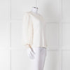 Me + Em Cream Sheer Sleeve Long Sleeve Top