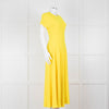 Roksanda Adriana Bright Yellow Short Sleeve Dress with Front Split