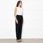 Toteme Black High Waisted Wool Mix Trousers