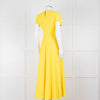 Roksanda Adriana Bright Yellow Short Sleeve Dress with Front Split