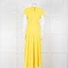 Roksanda Adriana Bright Yellow Short Sleeve Dress with Front Split