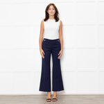 Escada Blue Flared Leg Trousers
