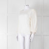 Me + Em Cream Sheer Sleeve Long Sleeve Top
