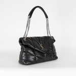 Saint Laurent Medium Black Puffer Qulited Bag