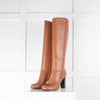 Brooks Brothers Tan Chunky Heel Knee Boots