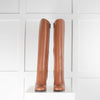 Brooks Brothers Tan Chunky Heel Knee Boots