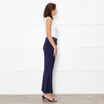 Escada Blue Flared Leg Trousers