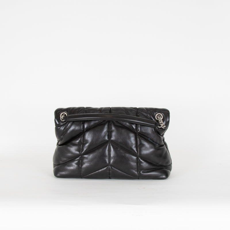 Saint Laurent Medium Black Puffer Qulited Bag