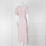 Faithfull The Brand Multicoloured Floral Dress With Short Puff Sleeves & Gathered Waist