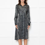 Delicatelove Black Animal Print Shirt Dress