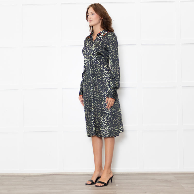 Delicatelove Black Animal Print Shirt Dress