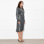 Delicatelove Black Animal Print Shirt Dress