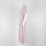Faithfull The Brand Multicoloured Floral Dress With Short Puff Sleeves & Gathered Waist