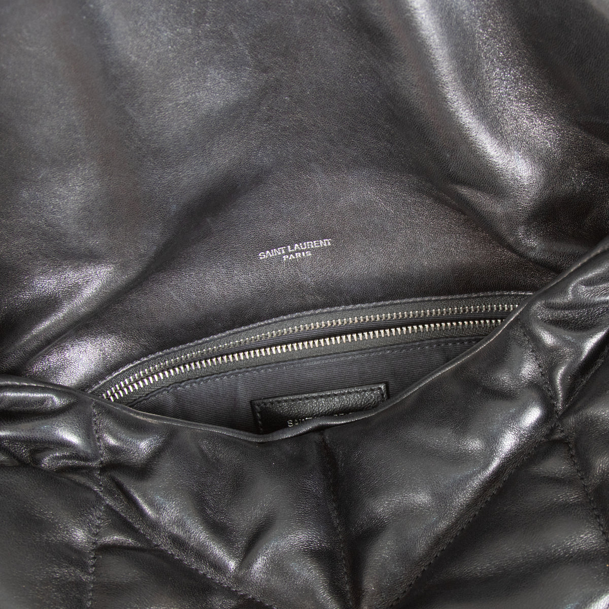 Saint Laurent Medium Black Puffer Qulited Bag
