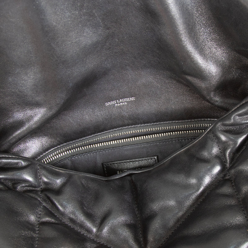 Saint Laurent Medium Black Puffer Qulited Bag
