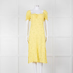 Faithfull The Brand Evelyn La Fica Yellow Floral Print Dress