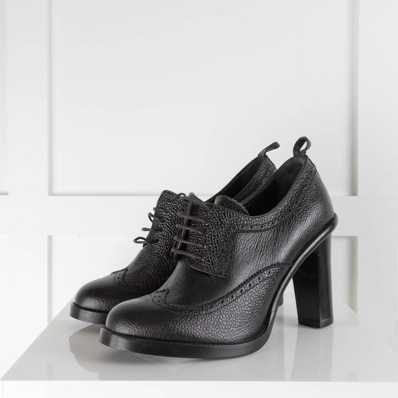 Brooks Brothers Black Heeled Brogues