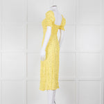 Faithfull The Brand Evelyn La Fica Yellow Floral Print Dress