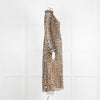 Ganni Leopard Print Plisse Midi Dress