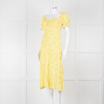 Faithfull The Brand Evelyn La Fica Yellow Floral Print Dress