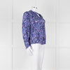 Molin Blue & Purple Patterned L/S Top With Frill