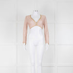 Missoni Pale Pink With Gold Knit Long Sleeve Top