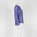 Molin Blue & Purple Patterned L/S Top With Frill