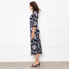 Rixo Black Floral Katie Tea Dress