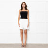 Anine Bing White Sweatshorts with Embroidered Logo