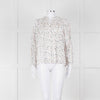 Molin White With Multicolour Floral Pattern & Pleated Front L/S Top