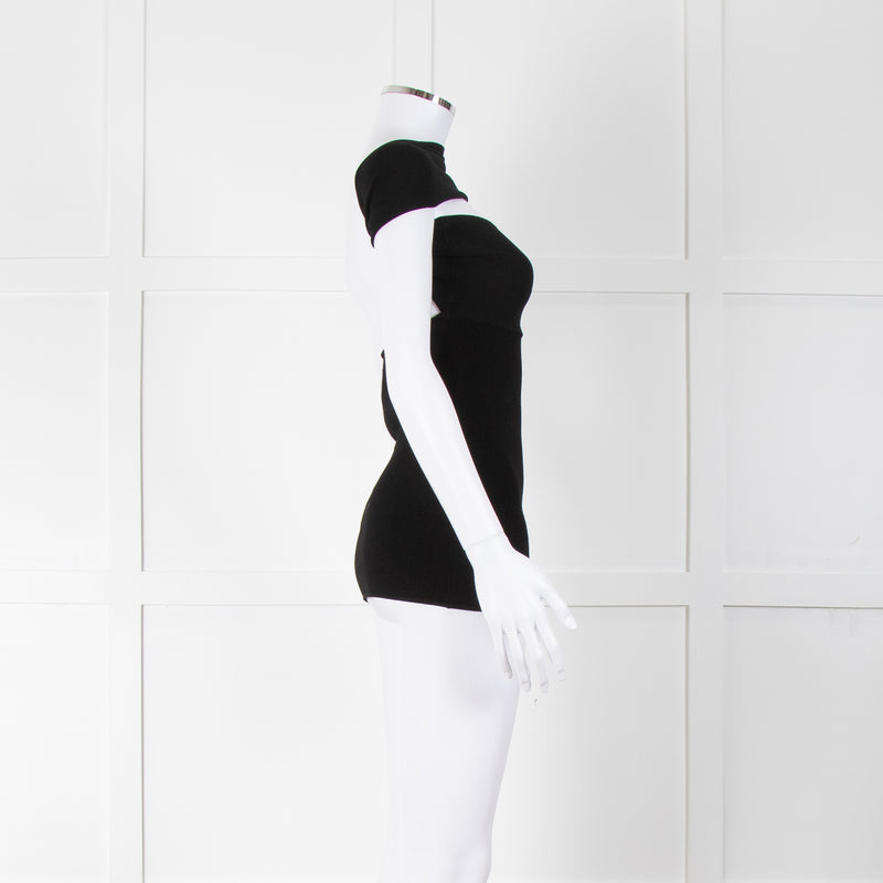 Toteme Black Rib Knit Slip Through Top