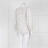 Molin White With Multicolour Floral Pattern & Pleated Front L/S Top
