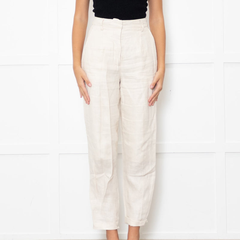 Remain By Birger Christensen Cream Twill Trousers