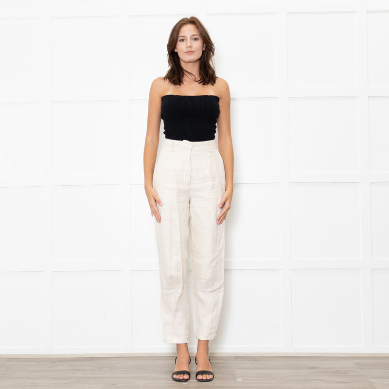Remain By Birger Christensen Cream Twill Trousers