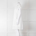 Adiva White Cotton Broderie Anglaise Tunic Dress