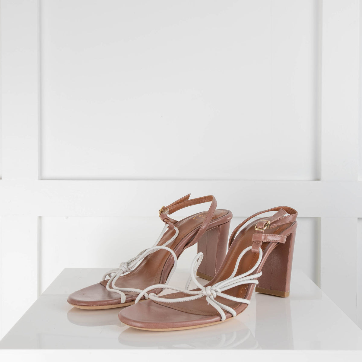 Malone Souliers Strappy Brown Slingback