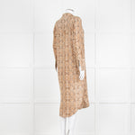 Anine Bing Brown Snake Print Shirt Dress