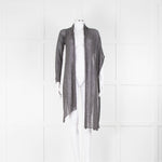 Sarah Pacini Silver Lurex One Sleeve Wrap Top