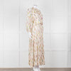 Stardust Pale Pink Metallic Feather Design Dress