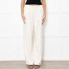 Theory Cream Drawstring Waist Tapered Trousers